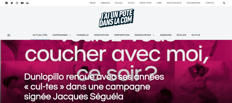 Article J'ai un pote dans la com