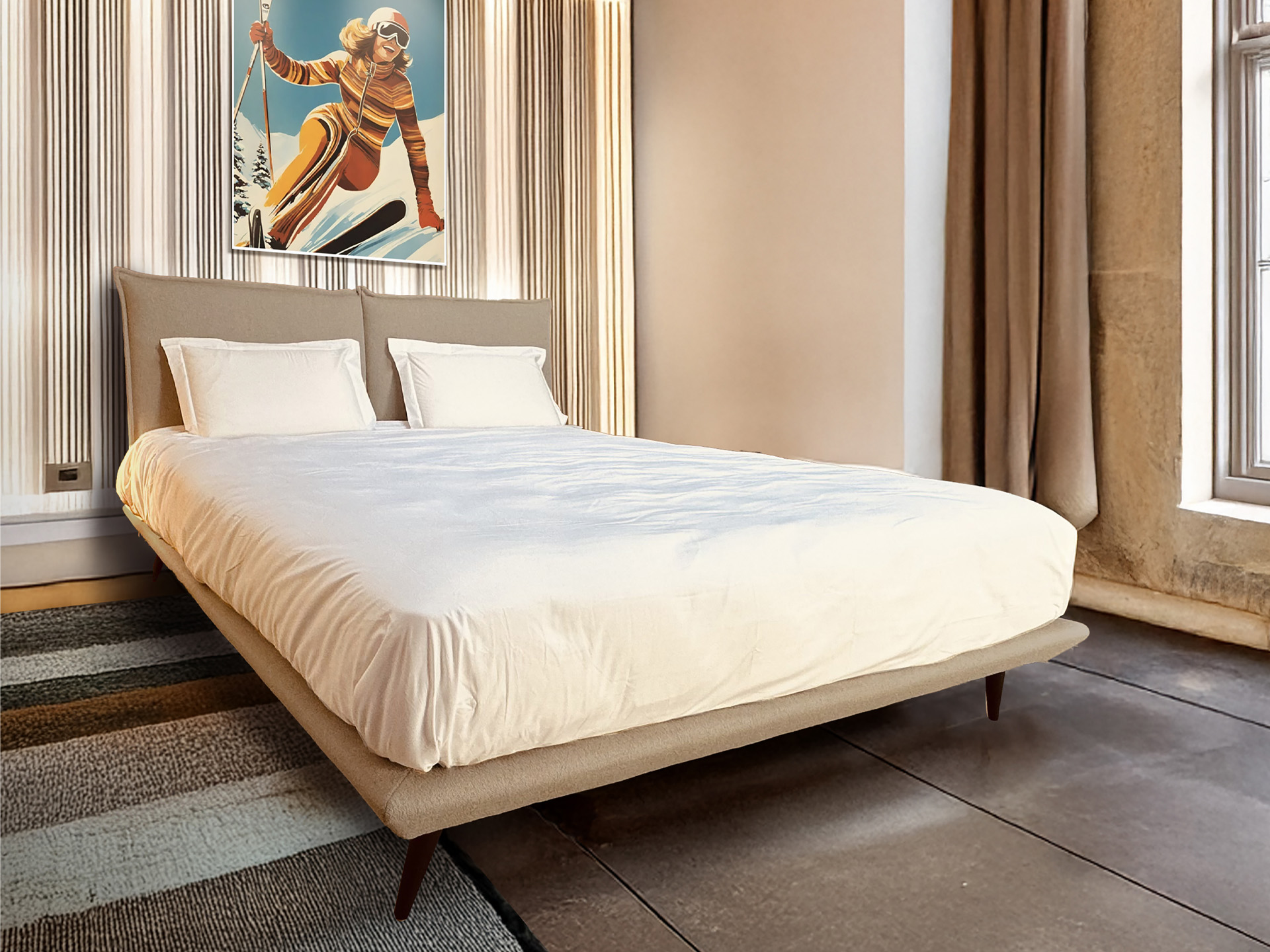 Sommier Dunlopillo Lit Confort. Vue d'ambiance